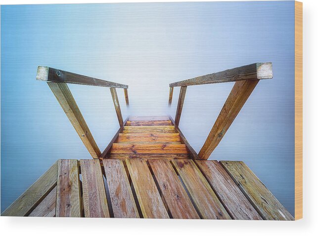 Cloud Wood Print featuring the photograph Stairway To The Mediterranean by Jose Antonio Trivio Sanchez