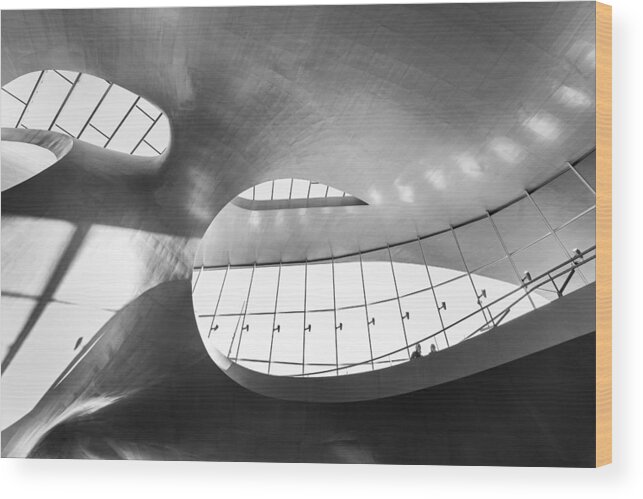 Ceiling Wood Print featuring the photograph Station Ceiling by Theo Luycx