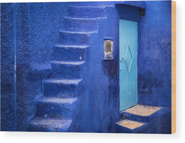 Morocco Wood Print featuring the photograph Steps Up by Linda Wride