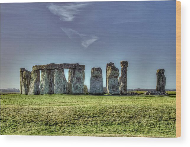 Tourism Wood Print featuring the photograph Stonehenge by Laura Hedien