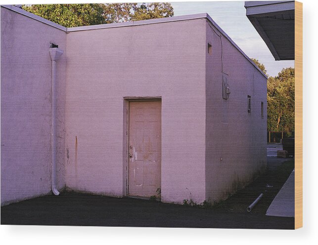 Alley Wood Print featuring the photograph Storage Building, Midland Park, NJ 2018 by Frank Romeo