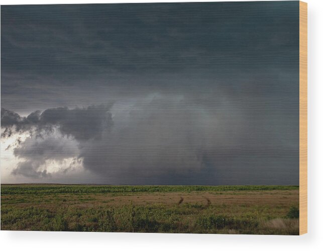 Nebraskasc Wood Print featuring the photograph Storm Chasin in Nader Alley 030 by NebraskaSC