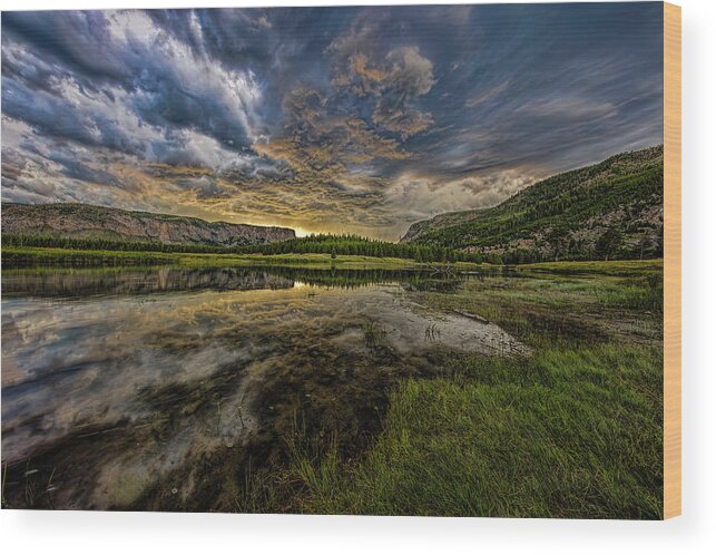 Madison River Valley Wood Print featuring the photograph Storm over Madison River Valley by Josh Bryant