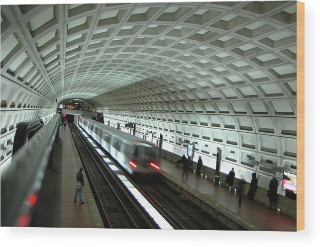 Long Wood Print featuring the photograph Subway Metro Station 2 by Bpalmer
