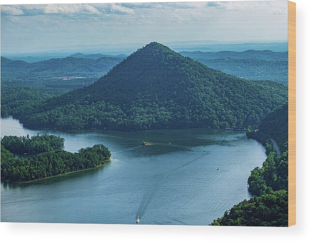 Sugarloaf Mountain Wood Print featuring the photograph Sugarloaf Mountain and Parksville Lake by Mary Ann Artz