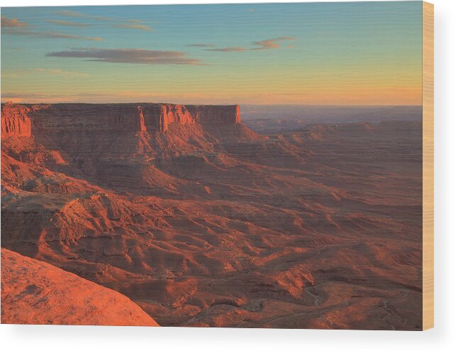 Scenics Wood Print featuring the photograph Sunset At Canyonlands by A. V. Ley
