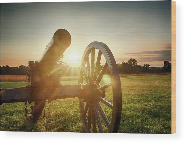 Sun Wood Print featuring the photograph Sunset Canon by Travis Rogers