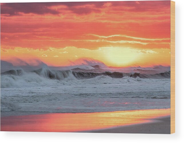 Seascape Wood Print featuring the photograph Sunset by John Randazzo