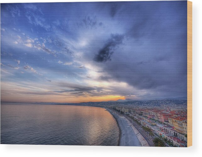 French Riviera Wood Print featuring the photograph Sunset On The Côte Dazur by Davelongmedia