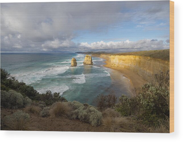 Australia Wood Print featuring the photograph Sunset On Twelve Apostles by Michel Groleau