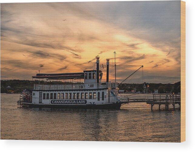 Sunset Wood Print featuring the photograph Sunset over the Lady by Rod Best