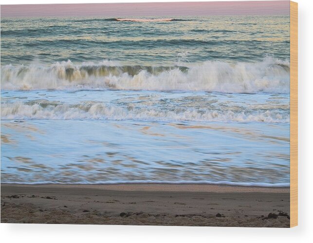 Seaside Wood Print featuring the photograph Sunset Wave 17 Vero Beach Florida by T Lynn Dodsworth