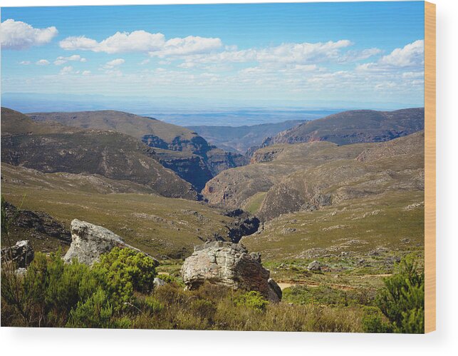 Mountain Pass Wood Print featuring the photograph Swartberg Mountain Pass Karoo South by Mof