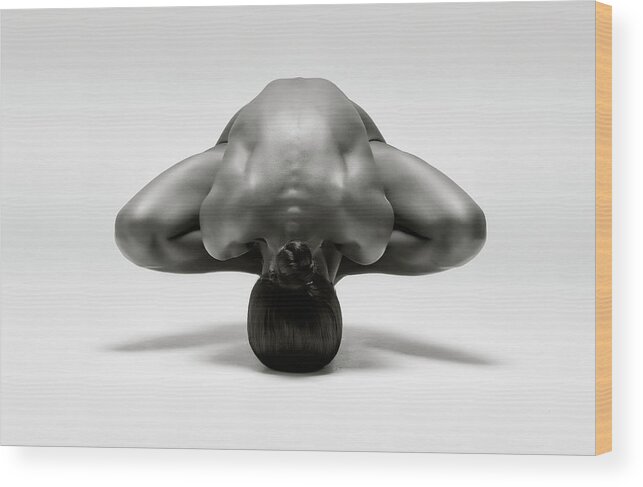 Pose Wood Print featuring the photograph Symmetrical Gymnast by Ross Oscar