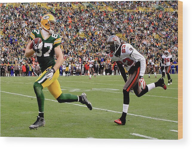 Green Bay Wood Print featuring the photograph Tampa Bay Buccaneers V Green Bay Packers by Matthew Stockman