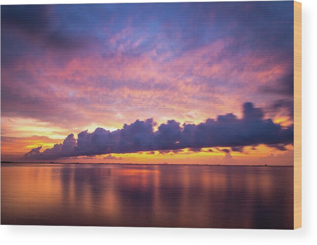 Clouds Wood Print featuring the photograph Tampa Bay Sunrise by Joe Leone