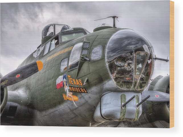 B-17 Wood Print featuring the photograph Texas Raiders B-17 by JC Findley