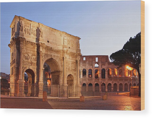 Arch Wood Print featuring the photograph The Beautiful Monumental Arch Of by S. Greg Panosian