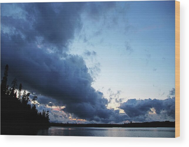 Storm Wood Print featuring the photograph The Calm Before The Storm by Debbie Oppermann