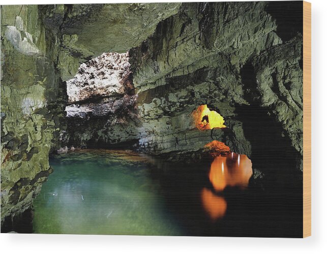 Cave Of Smoo Wood Print featuring the photograph The Cave of Smoo by Nicholas Blackwell