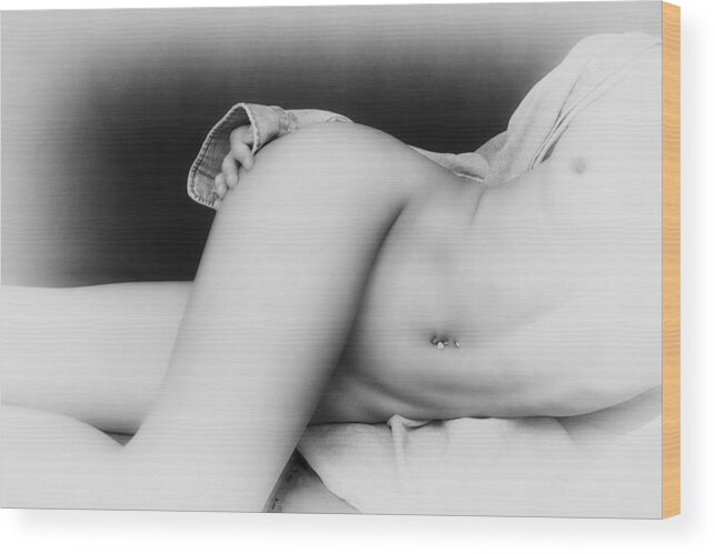 Nude Wood Print featuring the photograph The Central Curve by David Mccracken