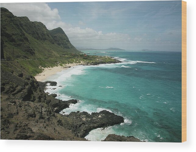 Tropical Rainforest Wood Print featuring the photograph The Eastern Coast Of Oahu by Nesnejkram