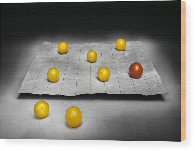 Tomatoes Wood Print featuring the photograph The Game by Christophe Verot