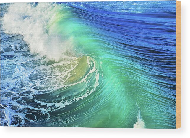 Waves Wood Print featuring the photograph The Great Wave by Laura Fasulo