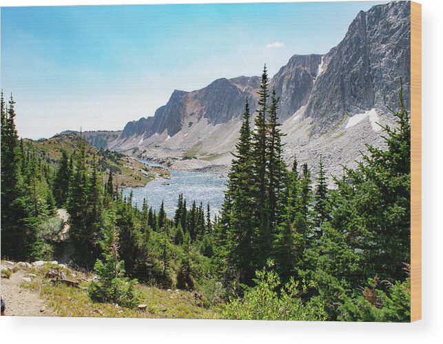 Mountain Wood Print featuring the photograph The Lakes of Medicine Bow Peak by Nicole Lloyd