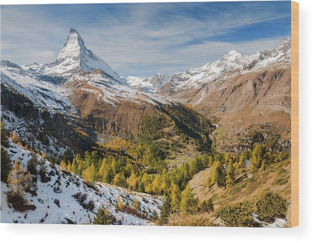 Matterhorn Wood Print featuring the photograph The Matterhorn by Rob Hemphill