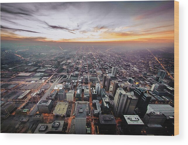 Outdoors Wood Print featuring the photograph The Metropolis Looking West by By Ken Ilio