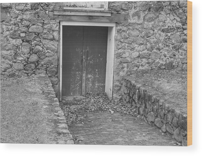 Waterloo Village Wood Print featuring the photograph The Mill Door - Waterloo Village by Christopher Lotito