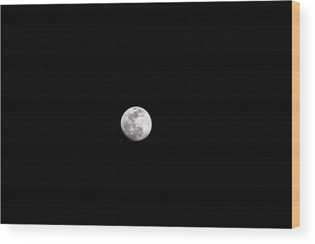 Moon Wood Print featuring the photograph The Moon by Rocco Silvestri