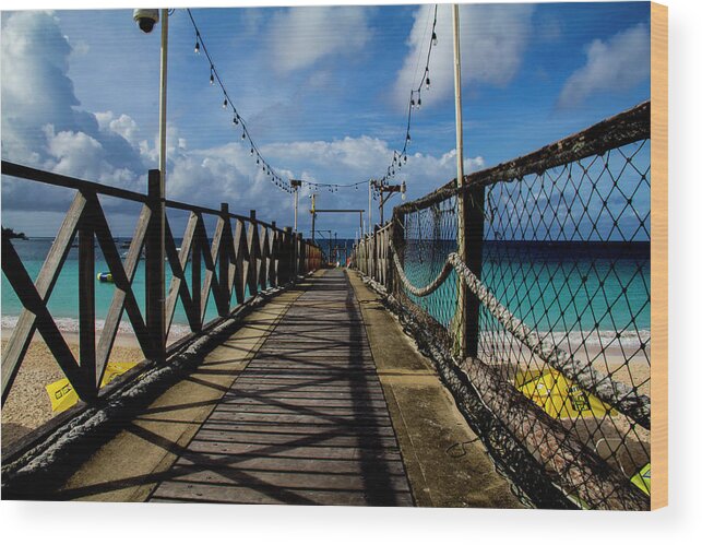 Pier Wood Print featuring the photograph The Pier by Stuart Manning