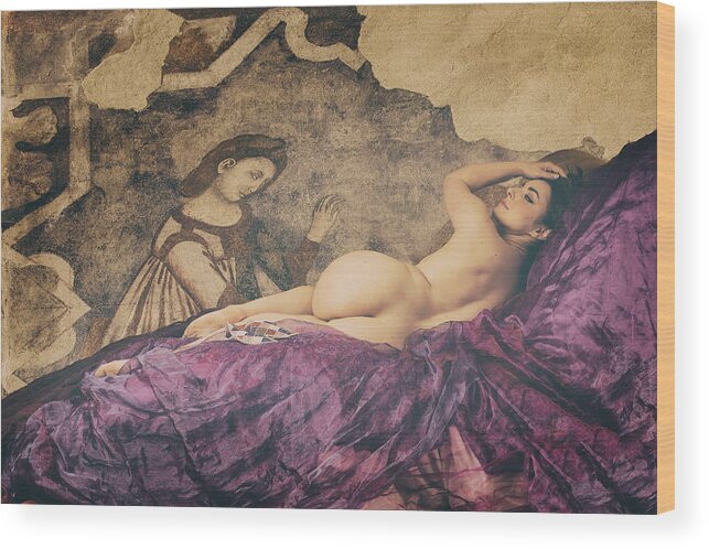 Nude Wood Print featuring the photograph The Venetian Beauty by Colin Dixon