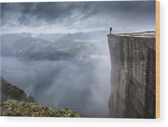 Norway Wood Print featuring the photograph The View by Dr. Nicholas Roemmelt