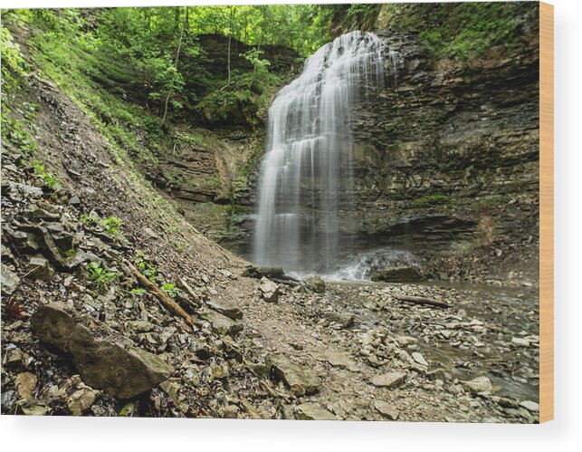 Scenics Wood Print featuring the photograph Tiffany Waterfall by Ryan Poole