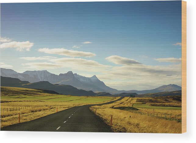 Iceland Wood Print featuring the photograph To the Mountains by Framing Places