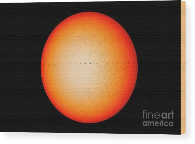 Transit Wood Print featuring the photograph Transit Of Mercury Across The Sun by Nasa's Goddard Space Flight Center/science Photo Library