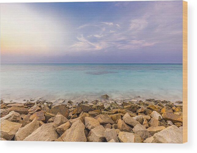 Landscape Wood Print featuring the photograph Tropical Island View With Beautiful by Levente Bodo