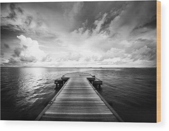 Landscape Wood Print featuring the photograph Tropical Ocean And Endless Seascape by Levente Bodo