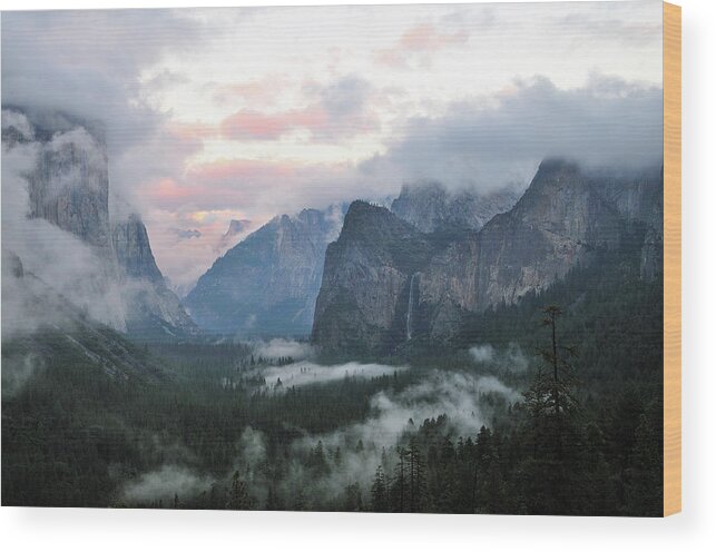 Tranquility Wood Print featuring the photograph Tunnel View Yosemite National Park by Jeff Olshan