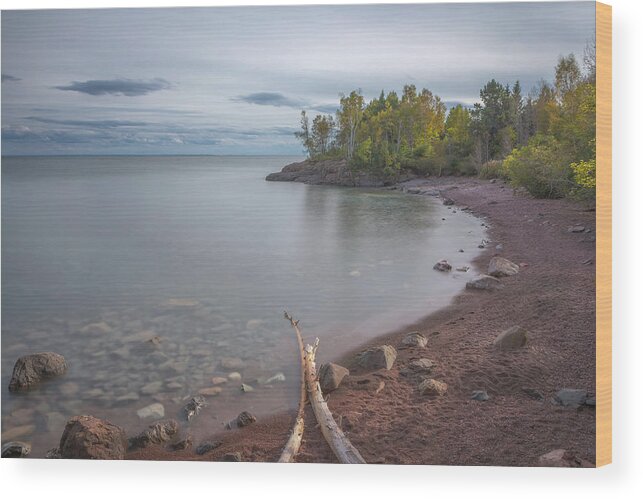 Beach Wood Print featuring the photograph Twin Points by Susan Rissi Tregoning