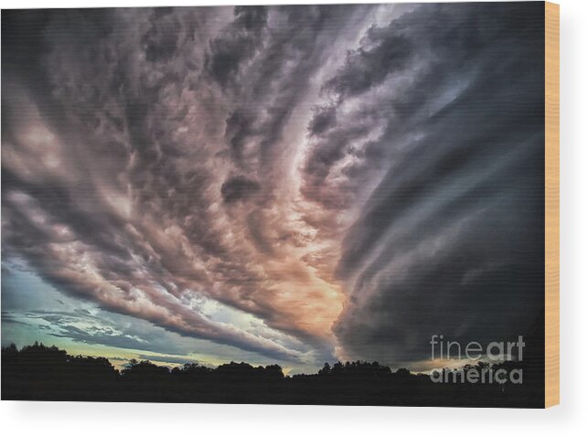 Clouds Wood Print featuring the photograph Twisty by Lois Bryan