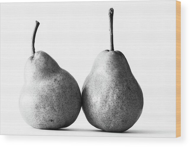 Pears Wood Print featuring the photograph Two Pears by Tanya C Smith