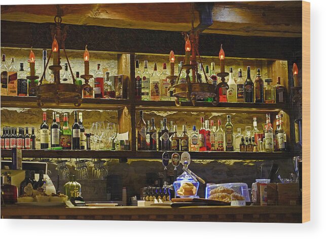 Interior Wood Print featuring the photograph Underground Cafe In Tallin Estonia by Rick Rosenshein