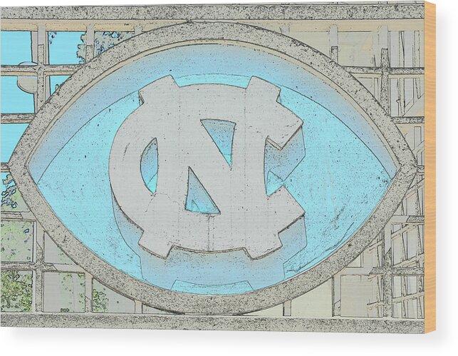 Kenan Memorial Stadium Wood Print featuring the photograph Univeristy of North Carolina by Minnie Gallman