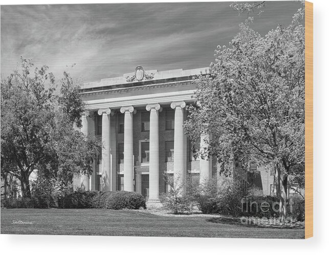 University Of Nebraska Wood Print featuring the photograph University of Nebraska Pound Hall by University Icons