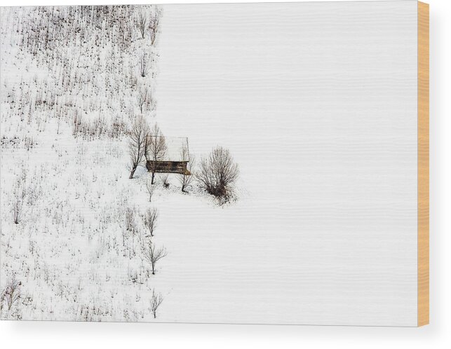 Cabin Wood Print featuring the photograph Untitled by Faris