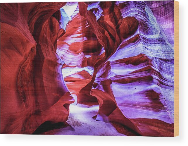 Antelope Canyon Wood Print featuring the photograph Upper Antelope Canyon by (c) Swapan Jha